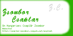 zsombor csaplar business card