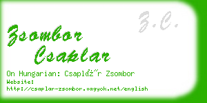 zsombor csaplar business card